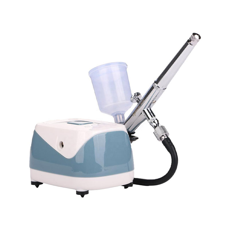 Ilmakompressorin minipakkaus Airbrush kakun sisustamiseen