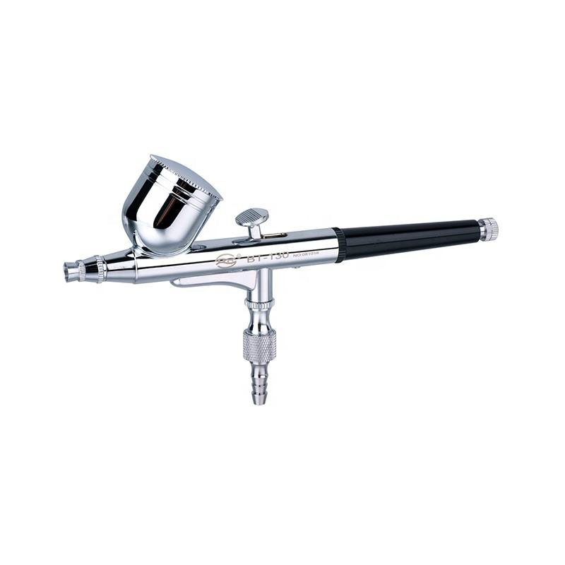 All-in-one-kaksois-airbrush-sarja, jossa on 0,2 mm 0,3 mm ja 0,5 mm neuloja taiteen, kynsien ja yksityiskohtamaalauksen suuttimia